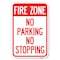 Signmission Fire Zone No Parking No Stopping Heavy-Gauge Aluminum Sign, 12" x 18", A-1218-23971 A-1218-23971 - alternate 1